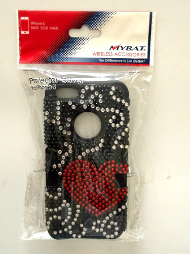 Apple iphone red heart - red,